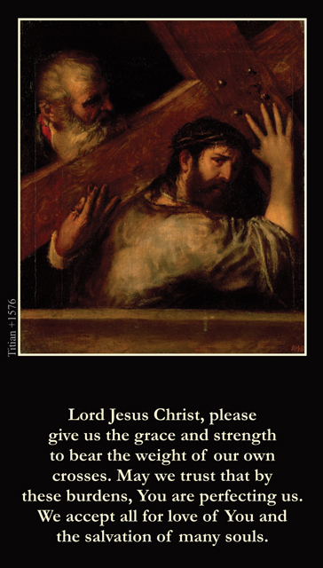 Good Friday Splinters from the Cross Prayer Card